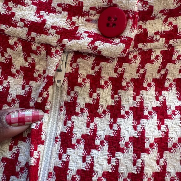 Vintage Christian Dior Houndstooth Skirt Suit (Size 12) - Picture 12 of 16